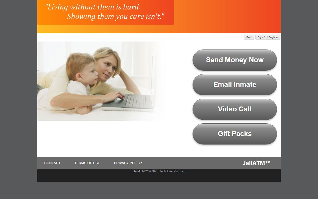 JailATM deposit portal used to add money to a St. Johns County inmate account